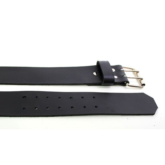 SADDLE BLACK GENUINE LEATHER 2 1/2"Wd CLASSIC CASUAL DRESS MEN'S BELT Sz 52 (G53 - Picture 10 of 11